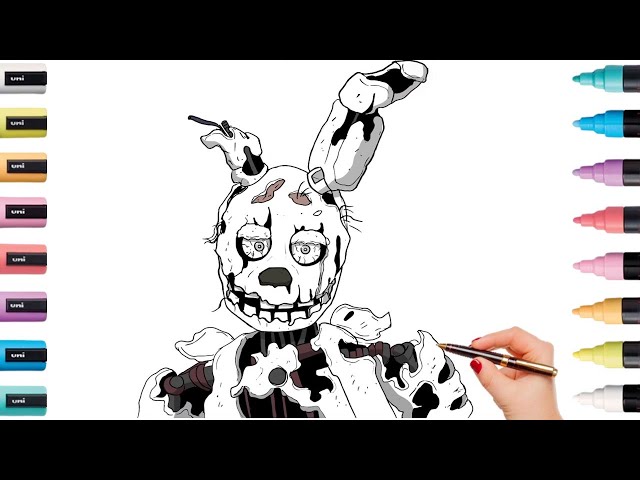 Replying to @user5597741203331 Drawing springtrap #FNAF #fivenightatfr