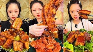 ASMR MUKBANG spicy Pork Bellly Soothing Sounds While Enjoying Delicious 먹방 모음이 팅쇼 리얼 사운드 #445