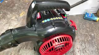 HYPER TOUGH 26cc ENGINE, 2 CYCLE leaf blower unboxing, starting & trying