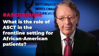 What is the role of ASCT in the frontline setting for African-American patients?