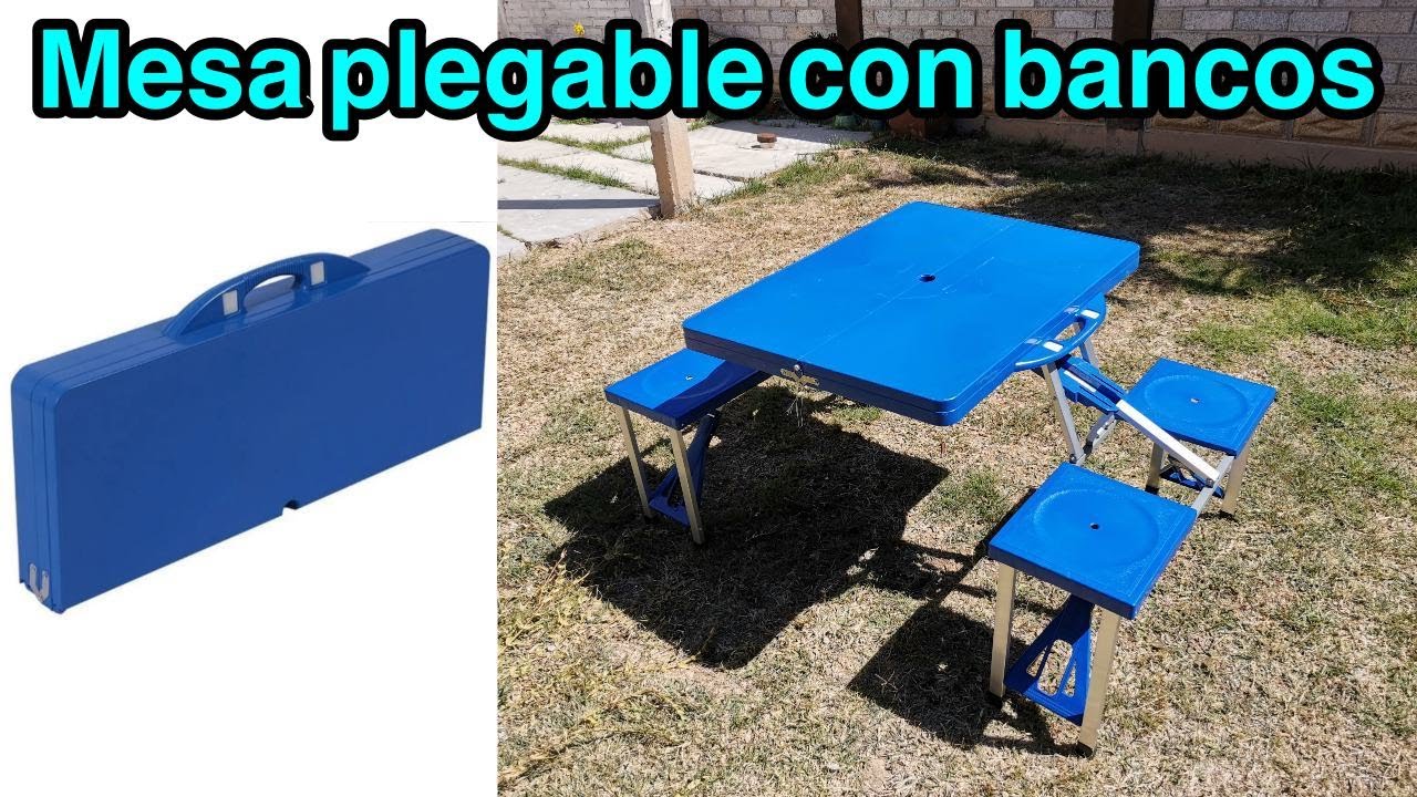 MESA CON BANCOS QUE SE CONVIERTE EN MALETA. VÁMONOS DE - YouTube