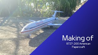 Boeing 727-200 American Airlines Papercraft | Sojourner Craft