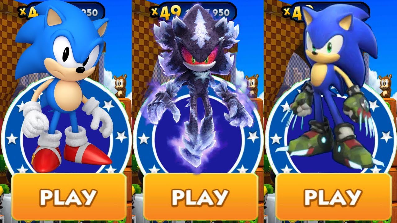Sonic Dash - Classic Sonic vs Mephiles the Dark vs Boscage Maze Sonic ...