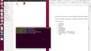 how to create file, folder, edit file, compile c   program in linux/ubuntu terminal