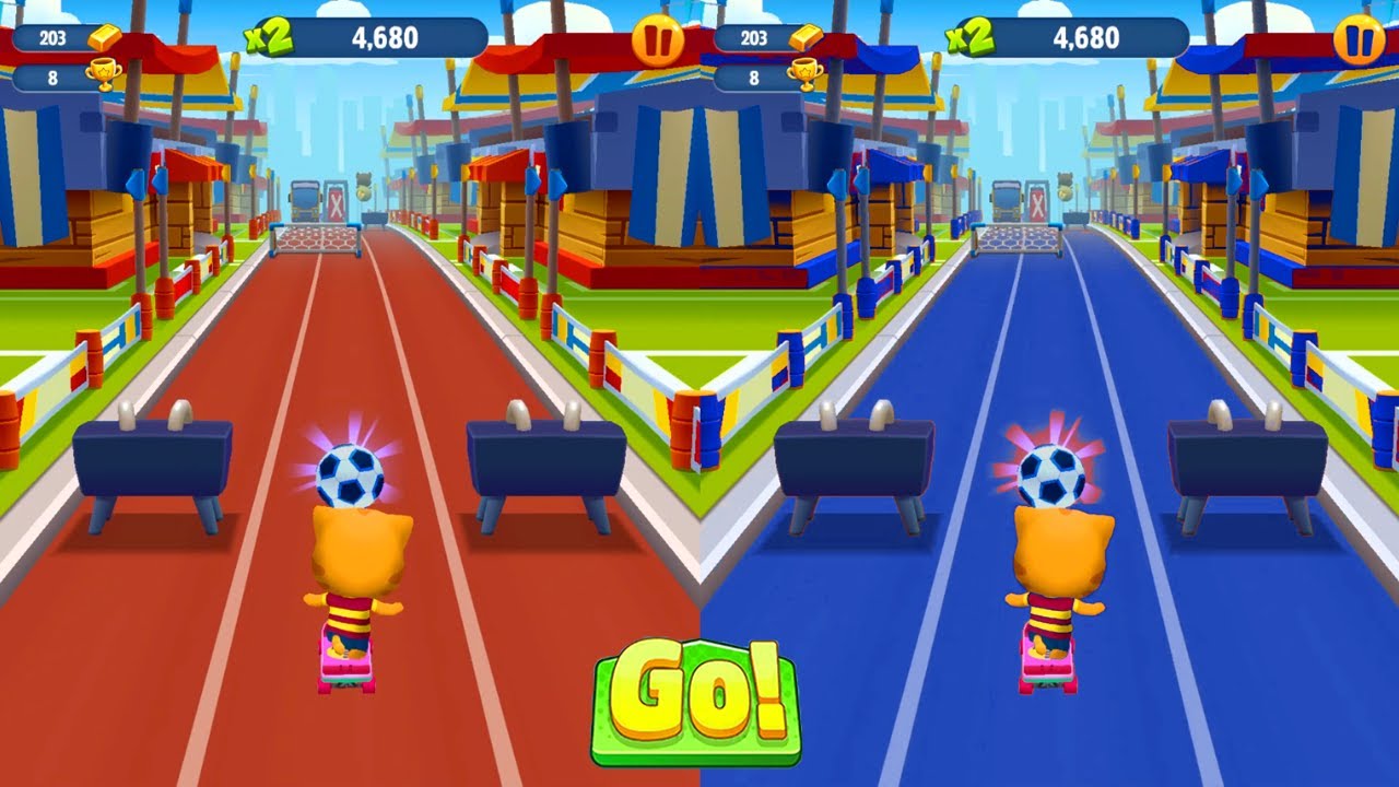 Talking Tom Gold Run Sports League Event Dual Colour┃ New Angela vs Becca vs Ginger