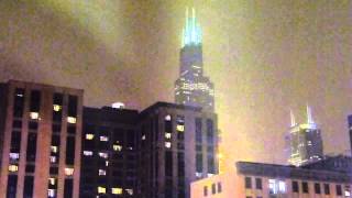 Thunder and lightning on the Willis tower