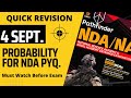 ⚔️NDA MATHS #PYQs |#PROBABILITY FOR #NDA| |Last Moment NDA Maths #Revision Class|