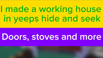 I made a working house in yeeps hide and seek!