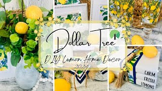 *NEW* DIY Dollar Tree Summer Decor 2024 || High End Farmhouse Lemon Decor