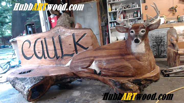 Chainsaw Deer Carving Fullbody