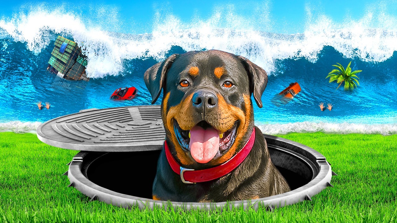 CHOP TENTE DE SURVIVRE À UN TSUNAMI SUR GTA 5 !?