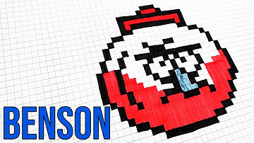 How to Draw Benson (Regular Show) - Drawing Benson - Handmade Pixel Art