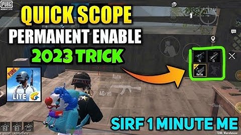 PUBG Mobile Lite Quick Scope Switch Enable|HowToGet Quick Scope Enable Pubg liye  Army#youtubeshorts