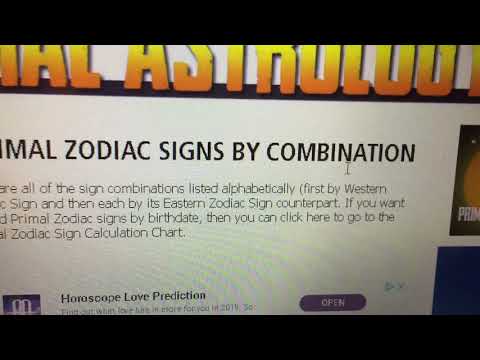 Primal Zodiac Sign Chart