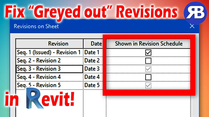 Hur man låser upp gråa låsta revisioner i Revit