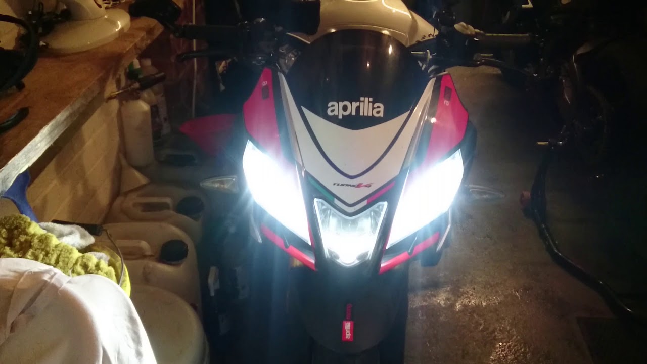 Aprilia Tuono LED Light Upgrade YouTube