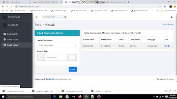 aplikasi parkir berbasis codeigniter php dan mysql