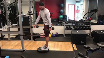 Front Foot Elevated Reverse Lunge with Band