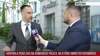 Kontrola poselska na komendzie policji, na której minister Kierwiński badał się alkomatem