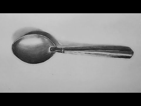 how to draw realistic spoon | step by step - YouTube