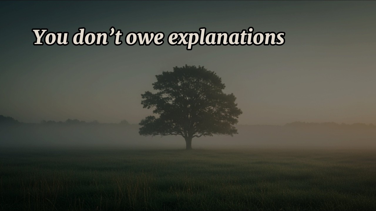 A Life That Doesn’t Need Constant Explanation— When Fewer Words Bring More Ease #selftrust