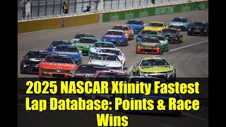 2025 NASCAR Xfinity Fastest Lap Database: Points & Race Wins
