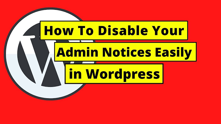 Cara menggunakan disable notice wordpress