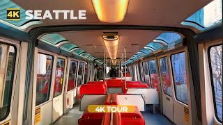 [4k HDR] SEATTLE Monorail and City Walk : Walking through the Seattle Center and Westlake Center