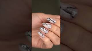 Потрясающий дизайн акварельными красками #маникюр #ногти