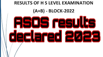 ASOS results declared 2023//A+B block today 22-02-2023👈