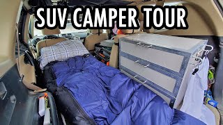 My SUV Camping Setup: Full Tour of My Mini Camper! (Vanlife in an SUV)