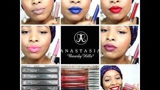 *NEW* Anastasia Beverly Hills Liquid Lipsticks LIP SWATCHES! WOC