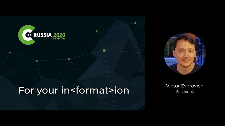 Victor Zverovich — For your in format ion