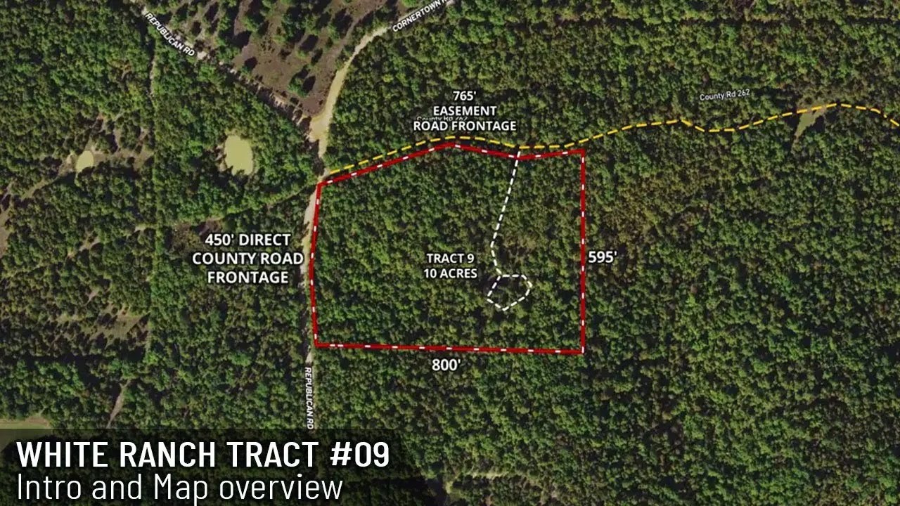 Map Overview 10 Acres of Owner Financed Land for Sale in Arkansas