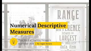 Topic 3 Numerical Descriptive Measures