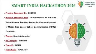 ASTRALINK | AI-Based Virtual Camera Tracking System | SIH 2026 | SIH26169 screenshot 3