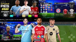 EFOOTBALL PES 2025 PPSSPP Android Offline Full Update UCL, League, Kits 24/25 Season, 4k Graphics