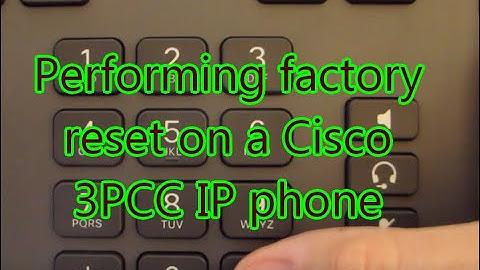 Performing factory reset on a Cisco IP Phone that is running 3PCC firmware