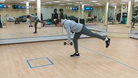 Iso Single Leg RDL + Iso DB Hold w/Single Arm Row