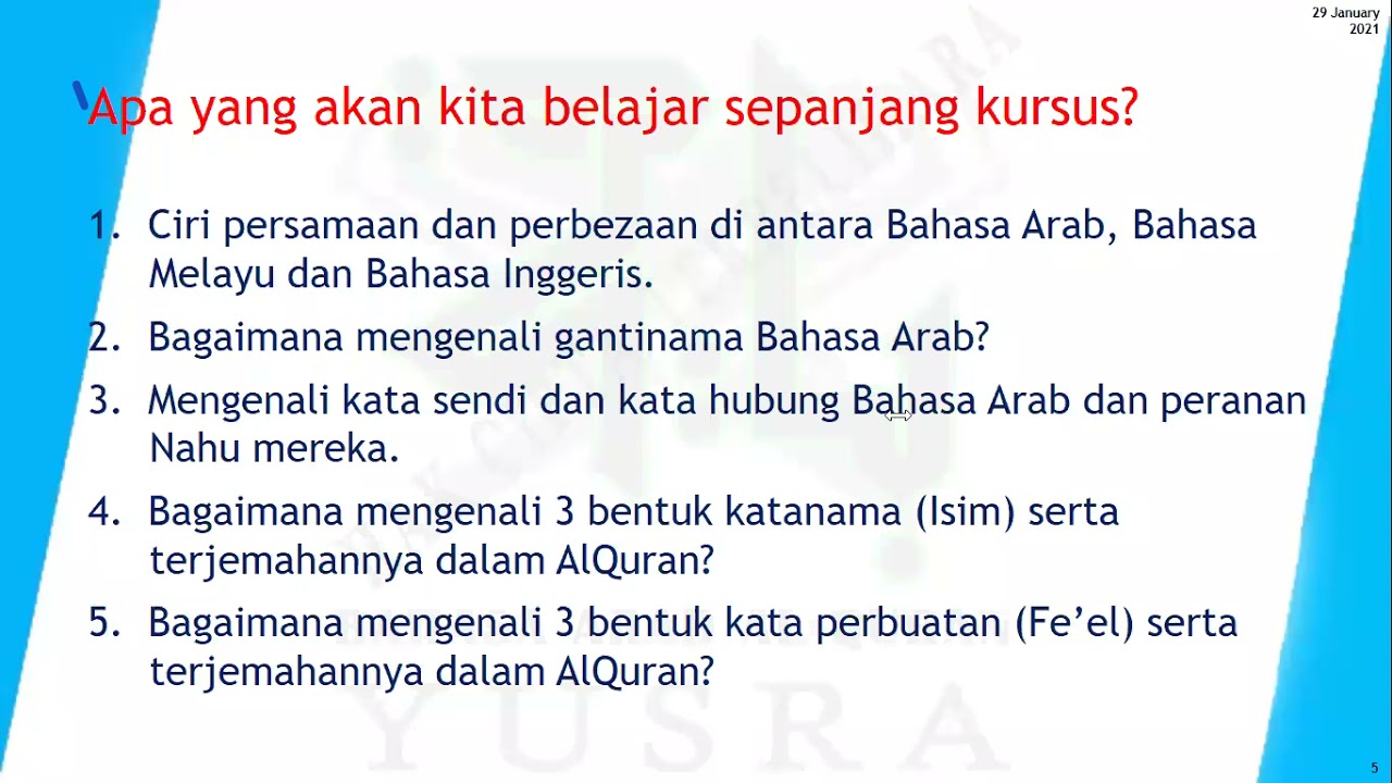 Baqy 45 Unit 1 Pengenalan Youtube