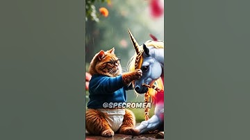 🐱Kitten Rescues a  Unicorn! ✨🦄 #AI #Cat #AIArt #AnimalRescue #viralvideo