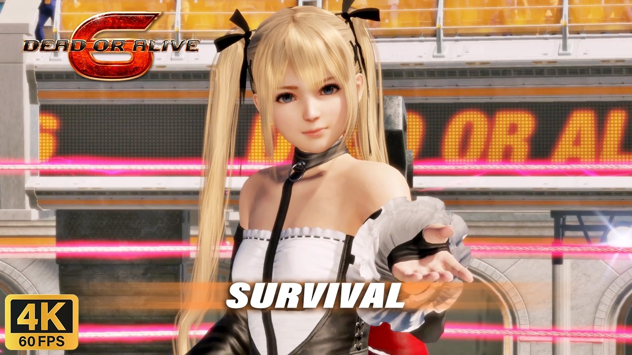 [데드오어얼라이브6][DOA6] 마리 로즈 서바이벌 모드 (Survival Mode (MARIE ROSE)) I 4K 60FPS