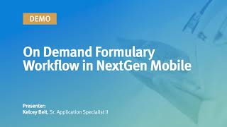 On-Demand Formulary Workflow