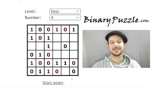 6x6, Easy #9 Binarypuzzle.com