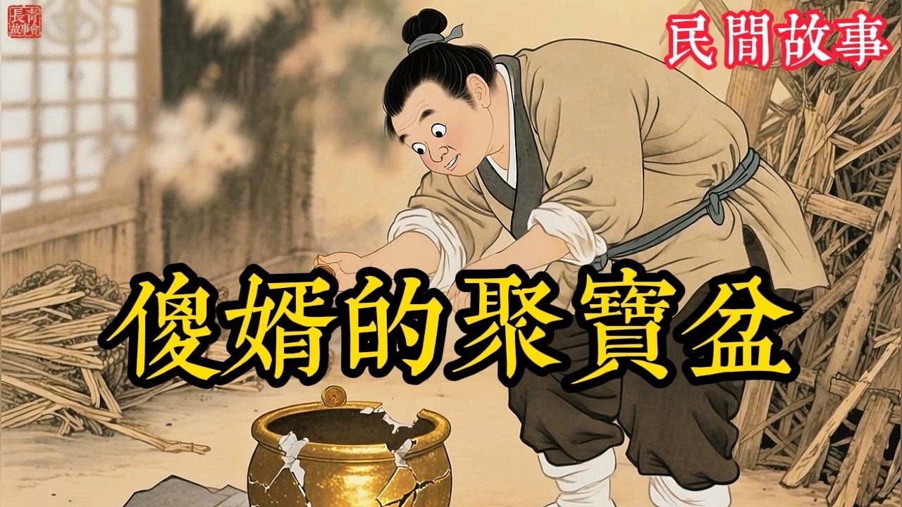 全村笑瘋！傻女婿壽宴送餵豬盆被趕出門！誰知半夜破盆冒金光，扔進一文變萬貫，最後竟變出兩個老丈人？結局太意外！#民间故事 #故事頻道 #听书 #民間故事 #有聲書 #說書 #睡前故事 #情感