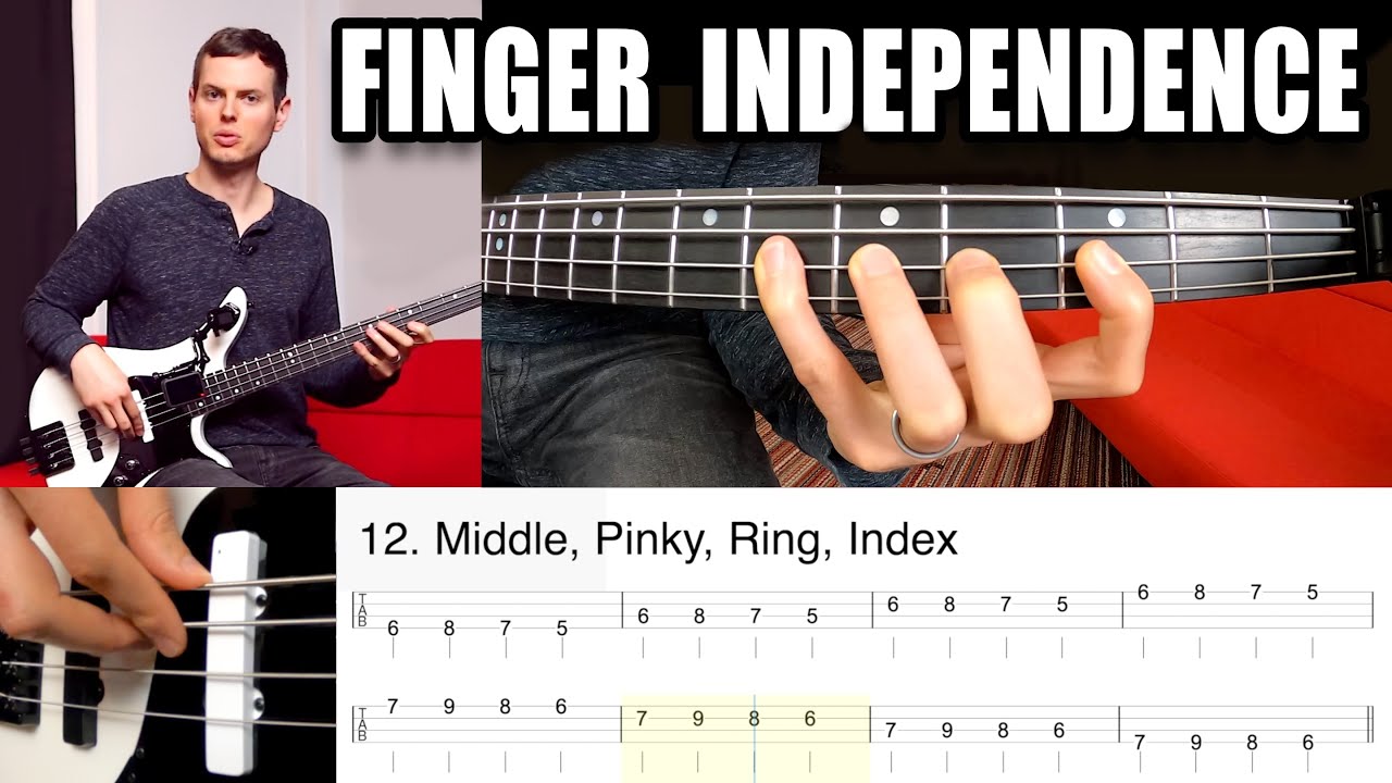 Finger Independence Exercises for Bass - A Mathematical Approach - YouTube