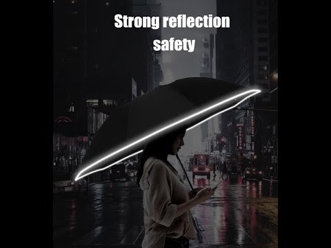 Автоматический зонт Zuodu Folding Automatic Reverse Umbrella With LED