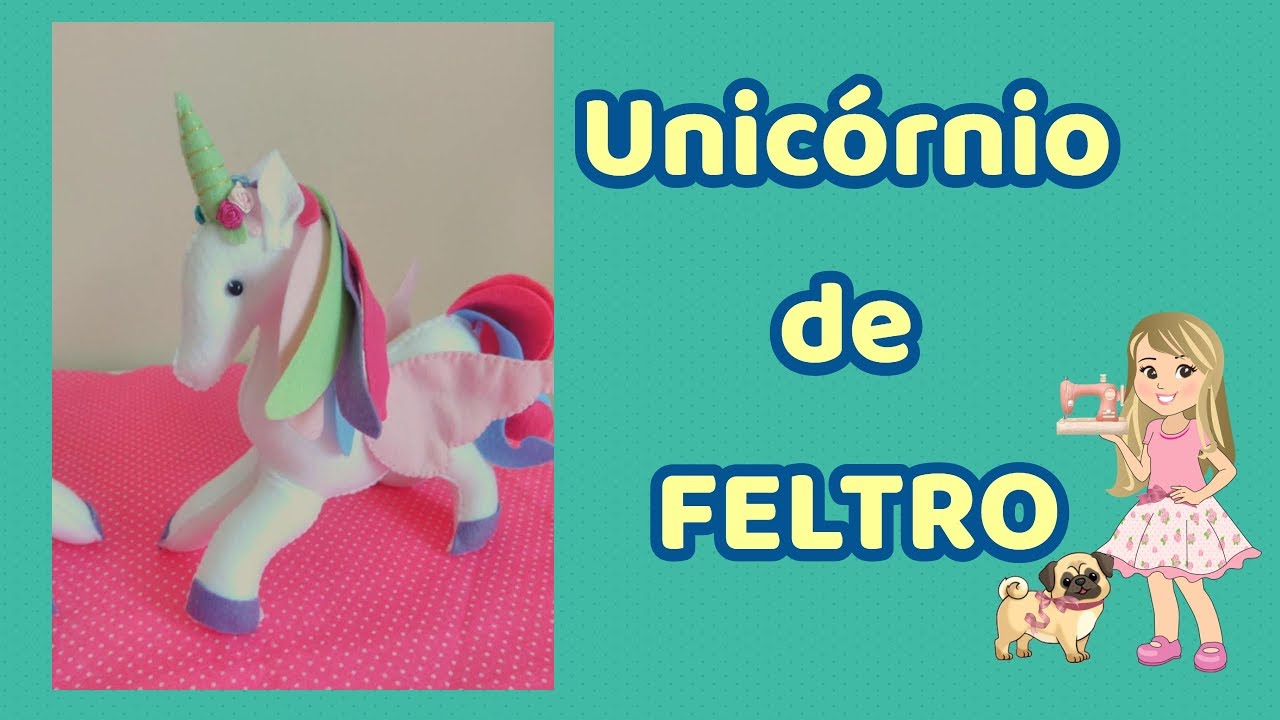 Unicórnio de feltro