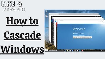 How to Cascade Windows