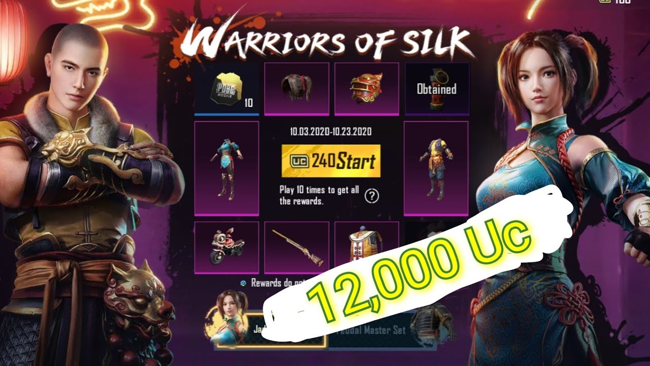 Martial Arts Treasures | Warriors Of Silk New Lucky Draw Opening | 12000 Uc | Pubg Mobile